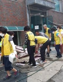 통친회, 안양7동 수해가구 복구 자원봉사 참여 이미지