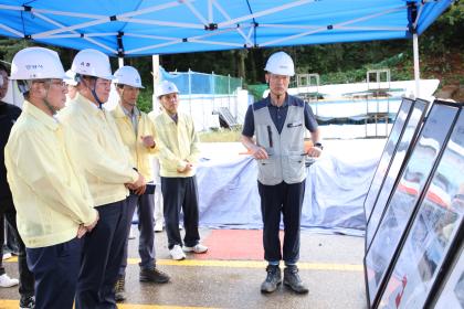 2025.09.16. 신안산선 붕괴사고 공사현장 방문 이미지