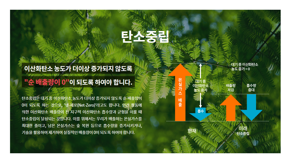 탄소중립 개념, 출처:환경부