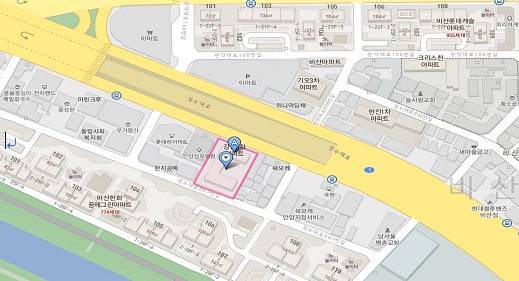 강남아파트 재건축 구역 현황도