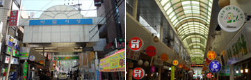 박달시장 전경